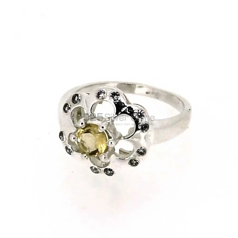 Natural Citrine Sterling Silver Rings 925SR041-2_0
