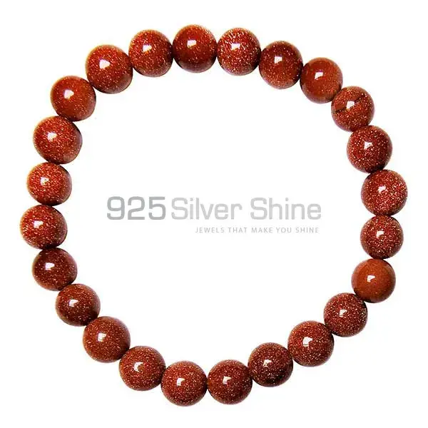 Natural Sunstone Gemstone Beads Bracelets 925BB227