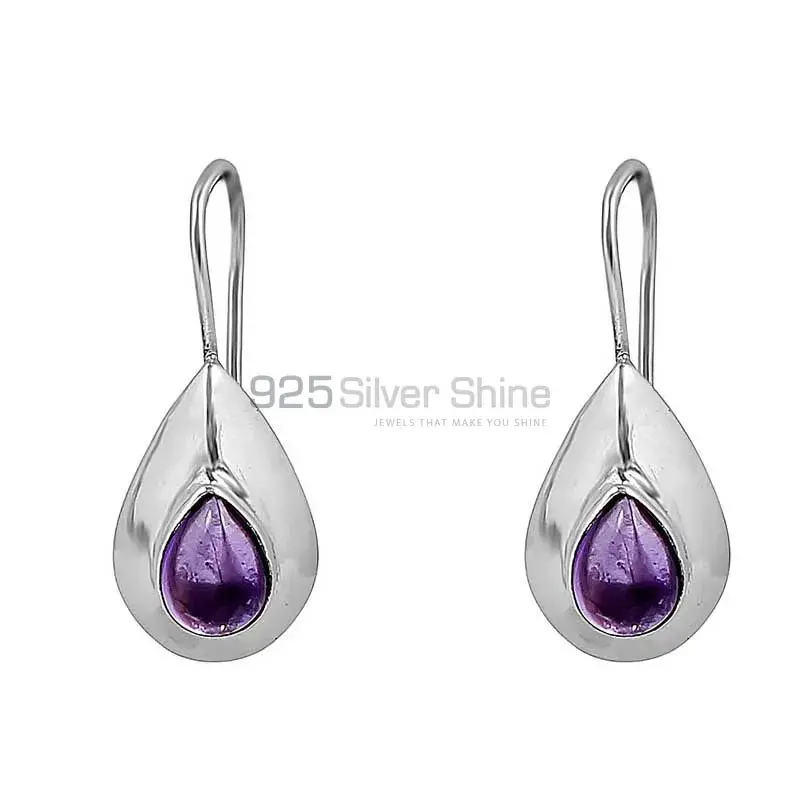 Original Items Natural Amethyst Gemstone Earring In 925 Sterling Silver Jewelry 925SE141_0