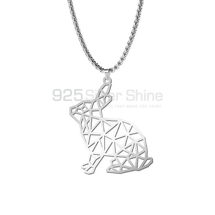 Rabbit Necklace, Animal Minimalist Necklace In 925 Sterling Silver AMN183