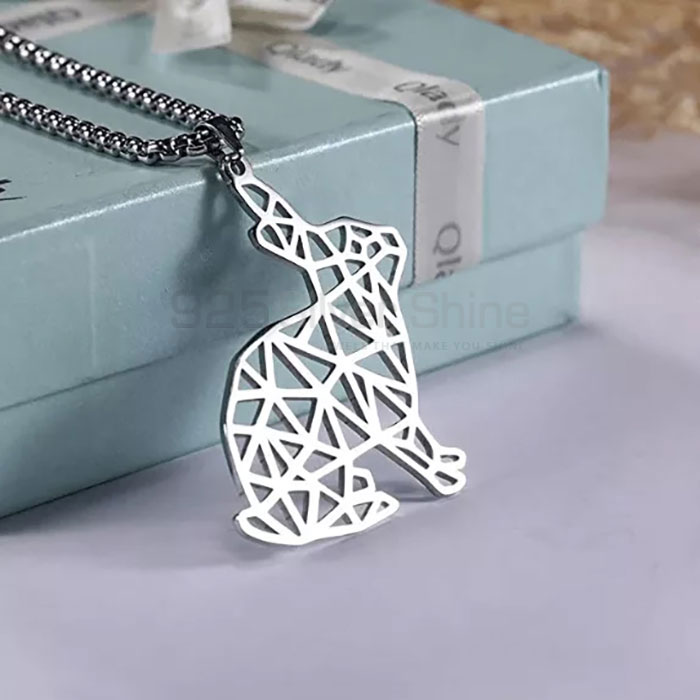 Rabbit Necklace, Animal Minimalist Necklace In 925 Sterling Silver AMN183_1