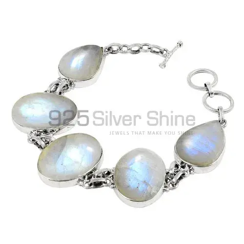 Rainbow Moonstone Bracelets In 925 Fine Silver Jewelry 925SB415_0