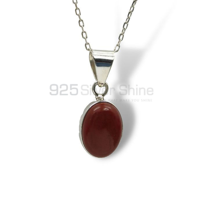 Red Jasper Gemstone Pendant In 925 Sterling Silver 925NSP12_0