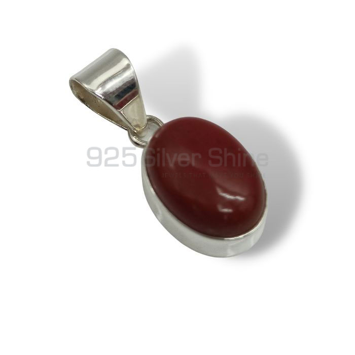 Red Jasper Gemstone Pendant In 925 Sterling Silver 925NSP12_1