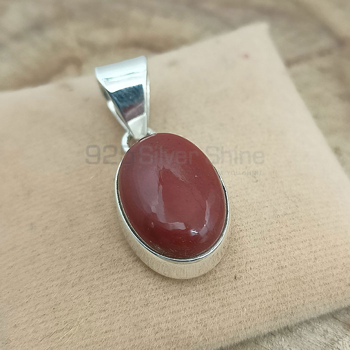 Red Jasper Gemstone Pendant In 925 Sterling Silver 925NSP12