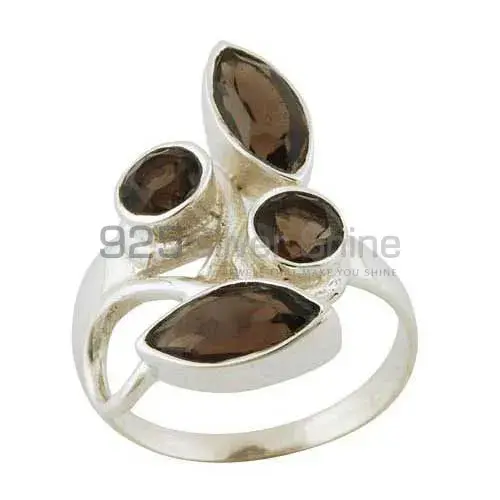 Semi Precious Smoky Quartz Gemstone Rings In 925 Sterling Silver Jewelry 925SR3384_0