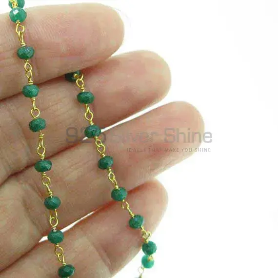 Smoky Quartz Gemstone Rosary Chain. "Wire Wrapped 1 Feet Roll Chain" 925RC227_3