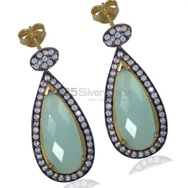Solid 925 Silver Earrings In Natural Multi Gemstone 925SE1995_1