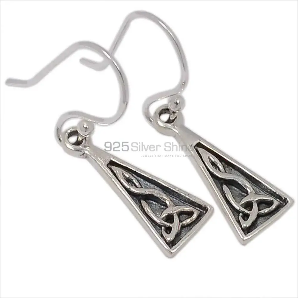 Solid 925 Silver Oxidized Earrings Jewelry 925SE2888_2