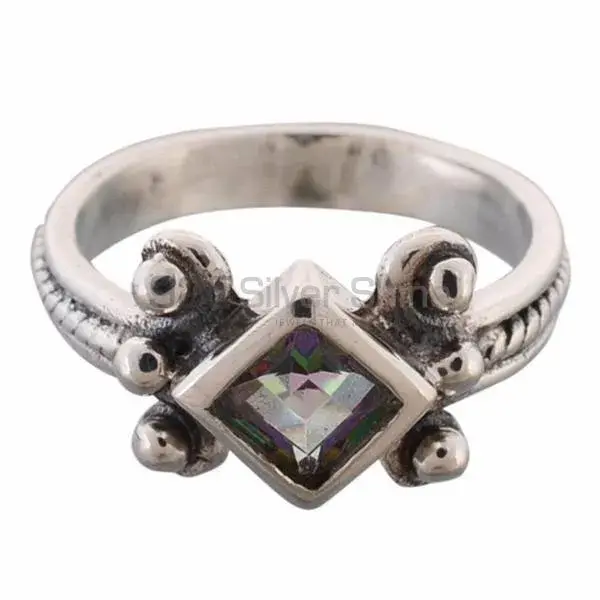 Natural Amethyst Cut Stone Silver Rings 925SR3666_0