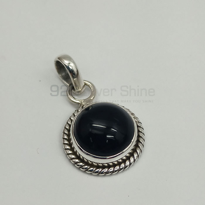 Sterling Silver Handmade Pendant In Black Onyx Gemstone 925NSP09_4