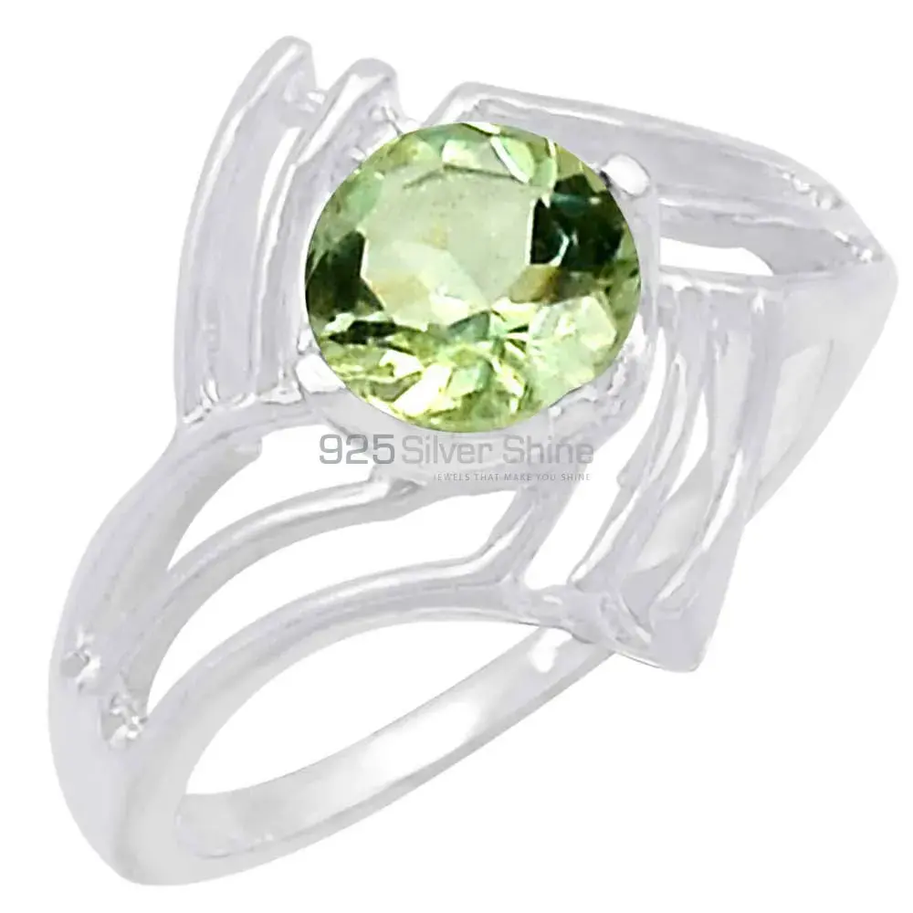 Peridot August Birthstone Sterling Silver Rings 925SR060-2_0