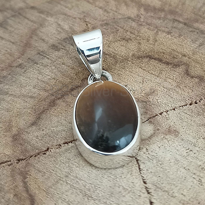 Tiger's Eye Gemstone Pendant In 925 Sterling Silver 925NSP10_2