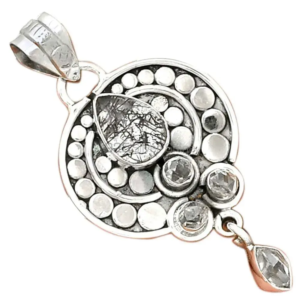 925 Fine Silver Pendants In Multi Gemstone Jewelry 925SP076-6_2