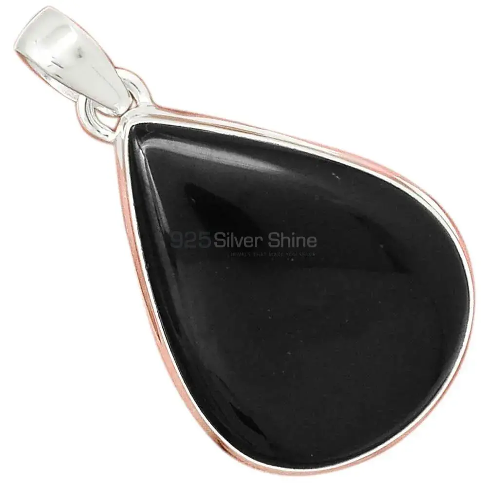 925 Fine Silver Pendants In Black Onyx Gemstone Jewelry 925SP160_0