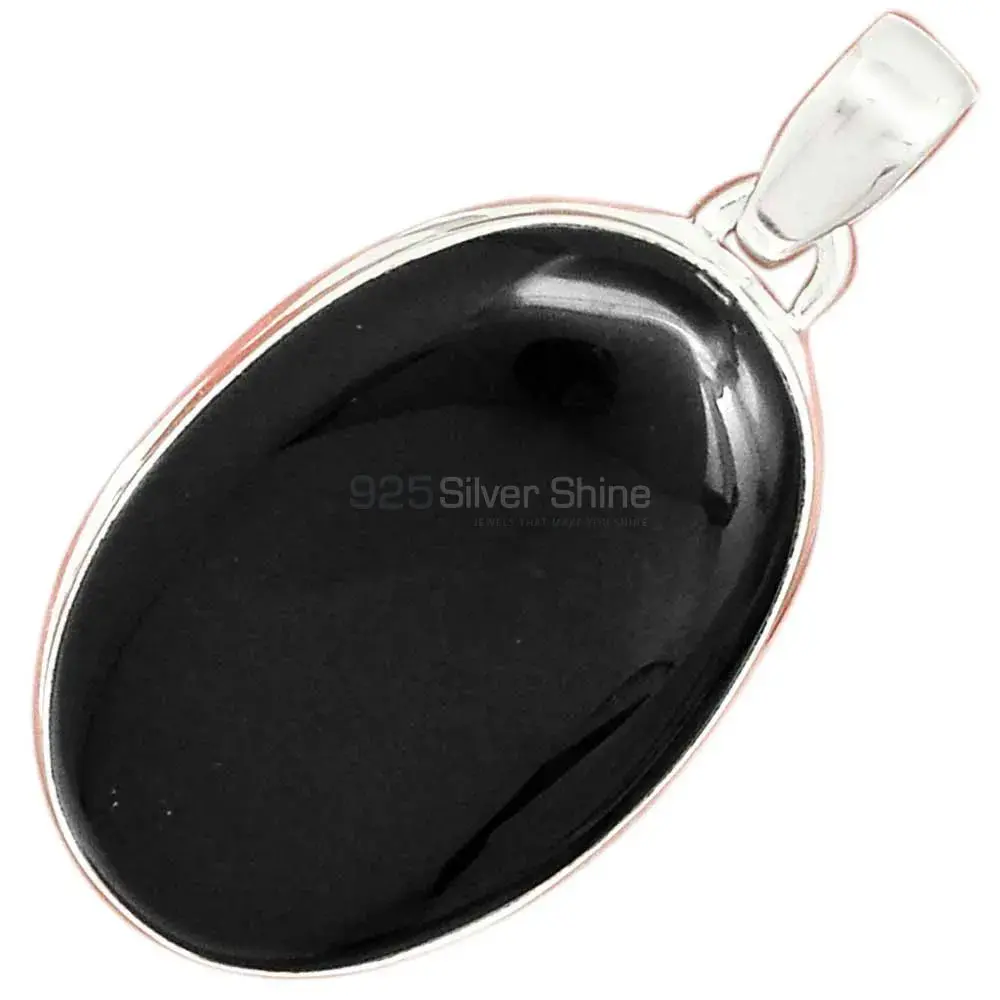 925 Fine Silver Pendants In Black Onyx Gemstone Jewelry 925SP160_1