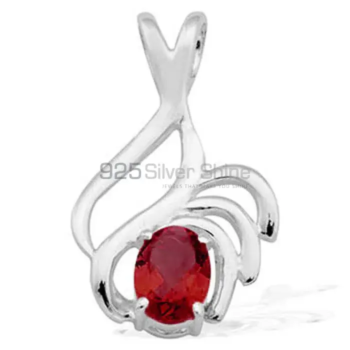 925 Solid Silver Pendants In Garnet Gemstone Jewelry 925SP1529