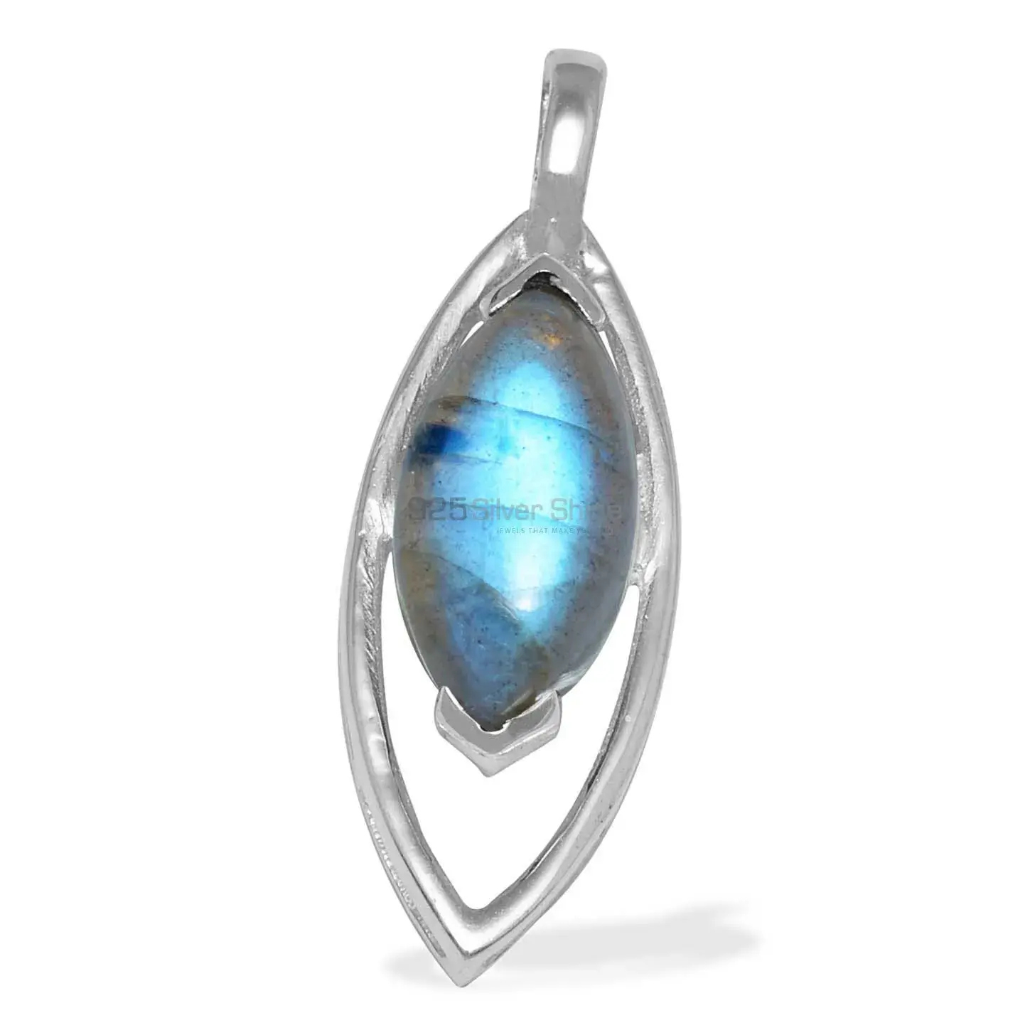 925 Solid Silver Pendants In Labradorite Gemstone Jewelry 925SP1479_0