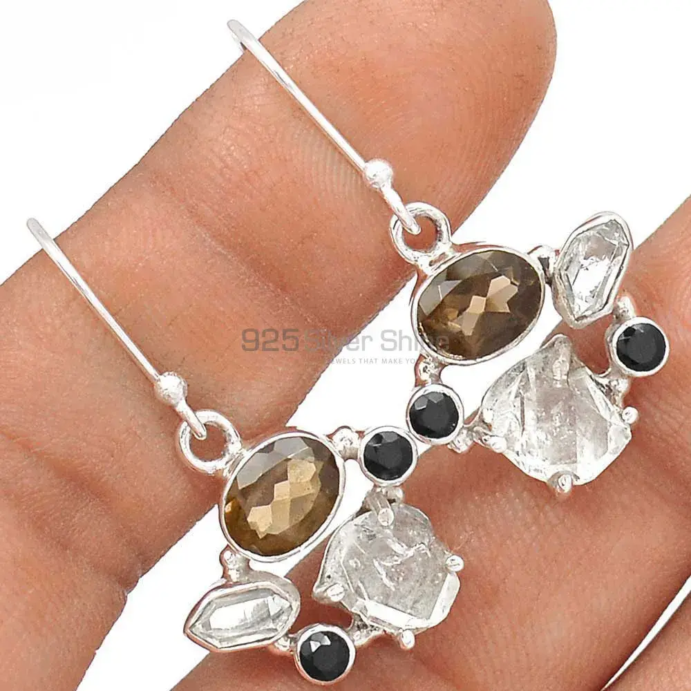 925 Sterling Silver Earrings In Multi Gemstone Jewelry 925SE2061_1