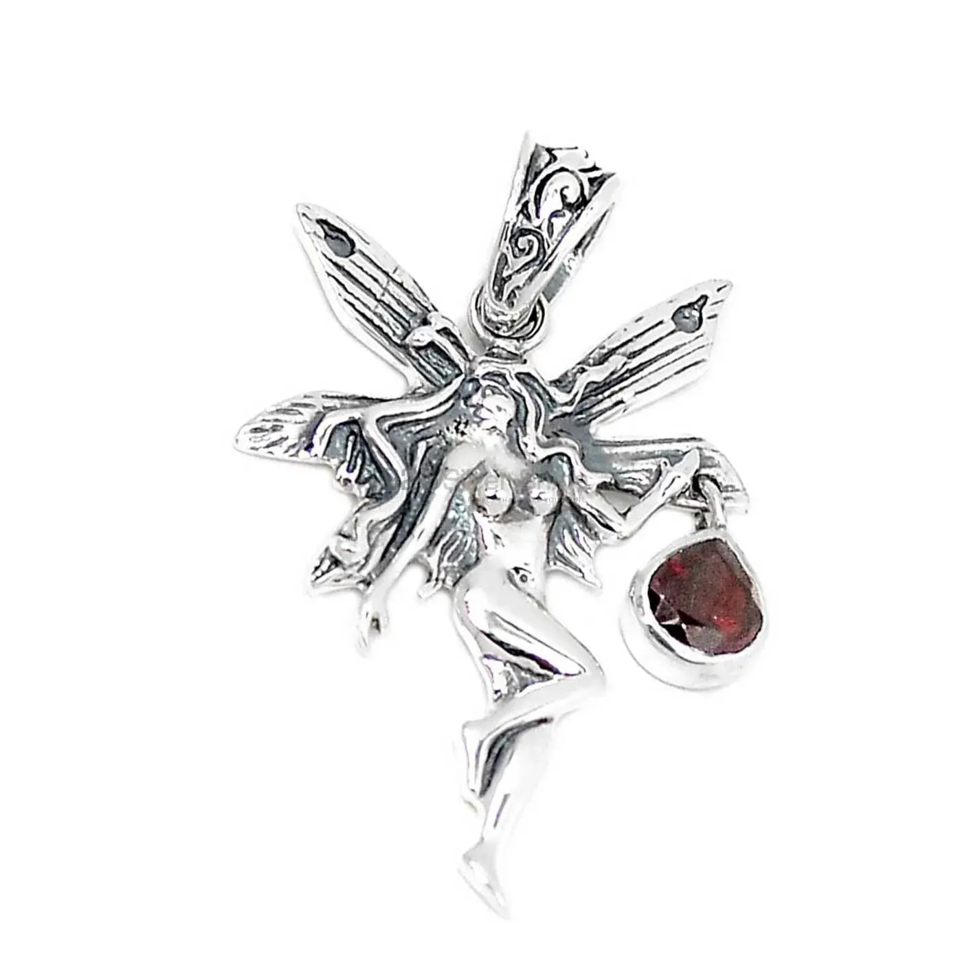 925 Sterling Silver Handmade Pendants In Garnet Gemstone Jewelry 925SSP345-2_1