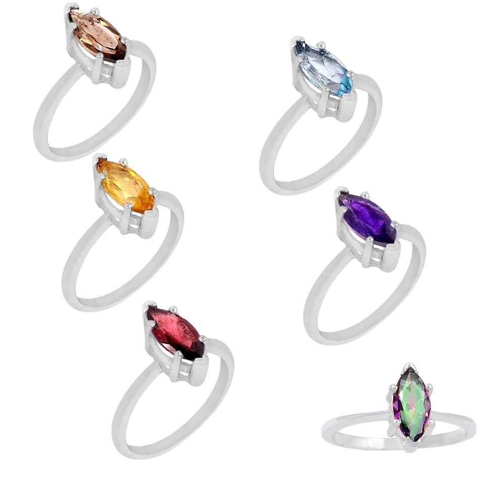 925 Sterling Silver Rings In Citrine Gemstone Jewelry 925SR882_2