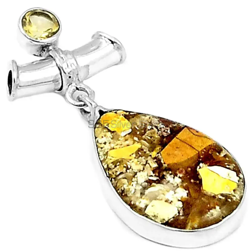 Brecciated Mookaite Gemstone Pendants In Fine Sterling Silver Jewelry 925SP173_0