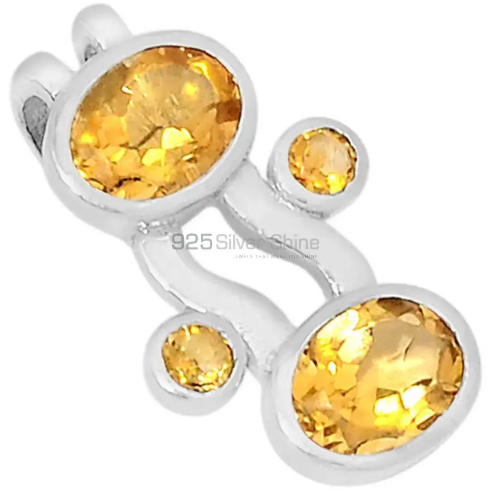 Citrine Gemstone Handmade Pendants In 925 Sterling Silver Jewelry 925SSP321-3_0