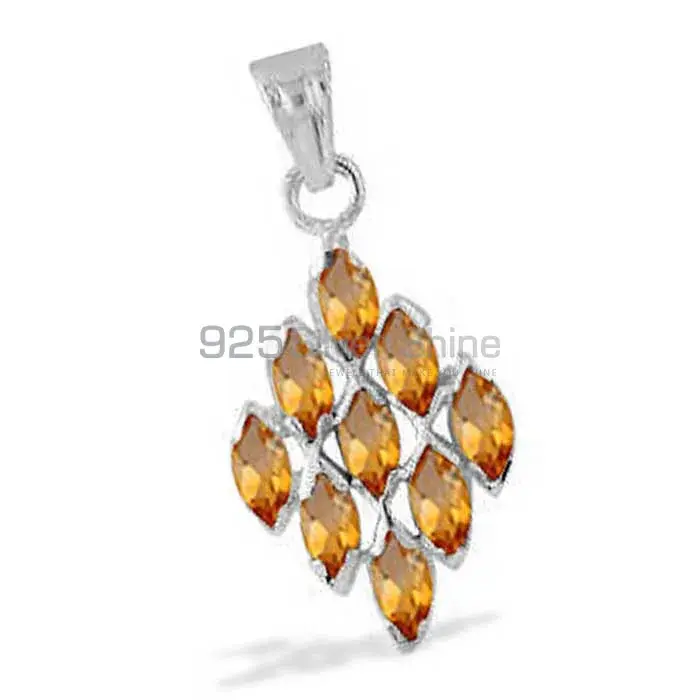 Citrine Gemstone Pendants In 925 Fine Silver Jewelry 925SP1660_0