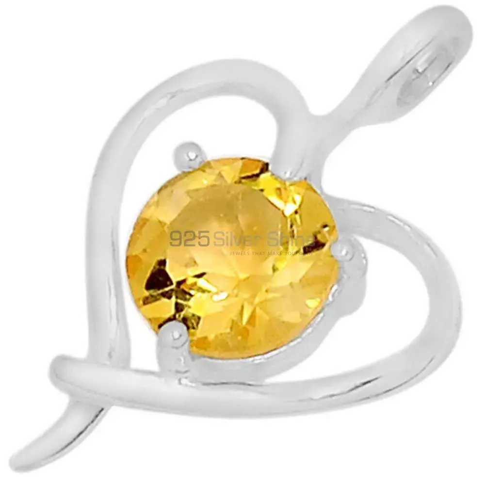 Citrine Gemstone Pendants In Fine Sterling Silver Jewelry 925SSP309-3_0