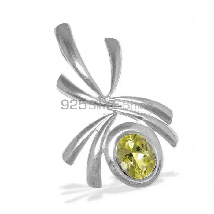 Fine Sterling Silver Pendants In Lemon Quartz Gemstone Jewelry 925SP1523_1