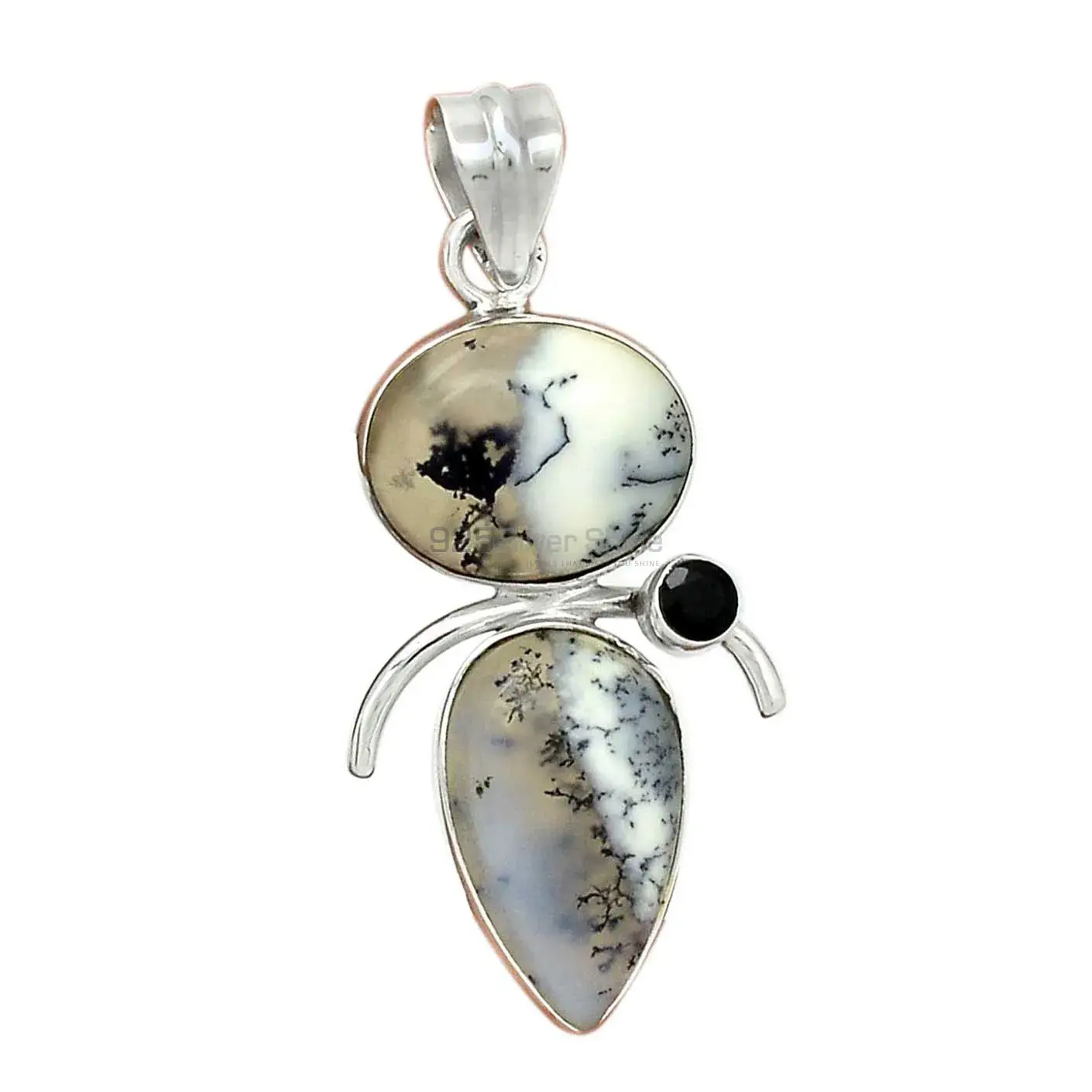 Multi Gemstone Pendants In 925 Fine Silver Jewelry 925SP57-3_3