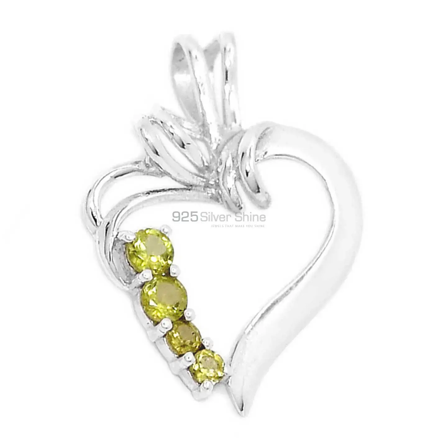 Peridot Gemstone Pendants In 925 Solid Silver Jewelry 925SP297-2_0