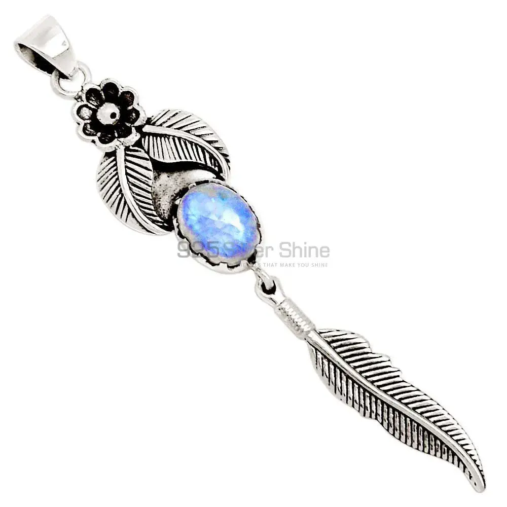 Rainbow Gemstone Handmade Pendants In 925 Sterling Silver Jewelry 925SP104-2_0