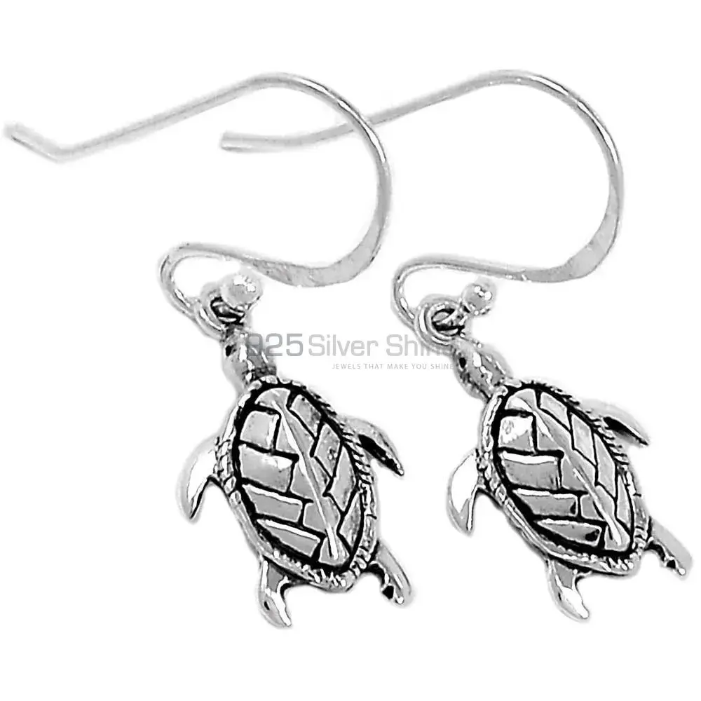 Tortoise Earrings In Fine 925 Sterling Silver 925SE2902_2