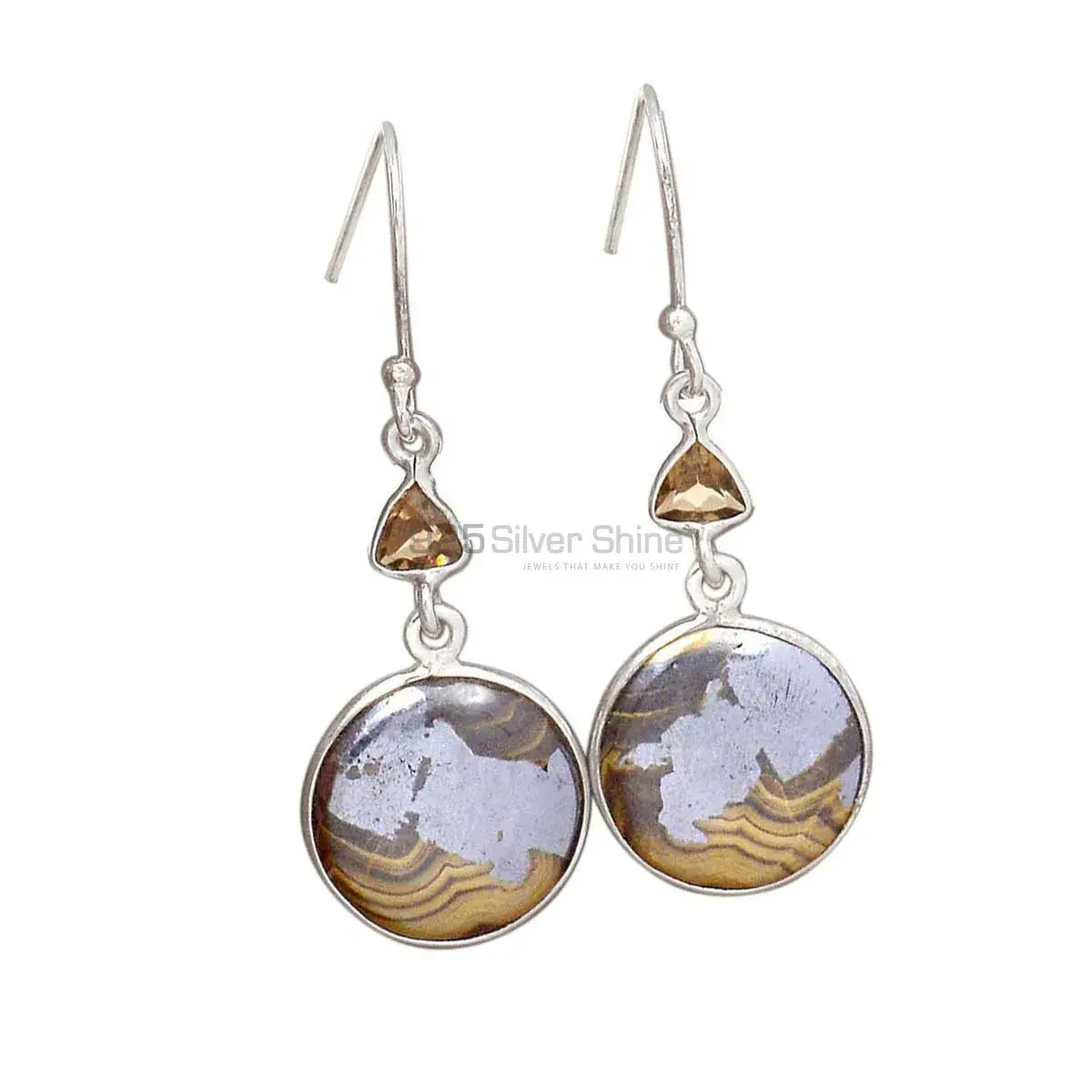 925 Sterling Silver Handmade Earrings In Multi Gemstone Jewelry 925SE2787_0