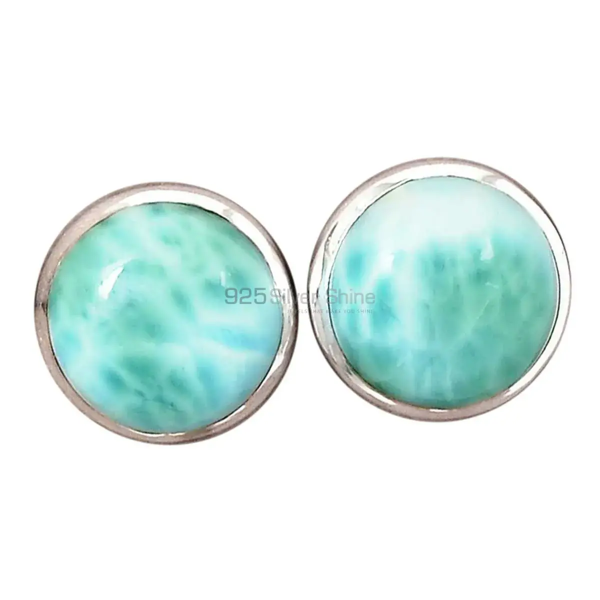 925 Sterling Silver Handmade Earrings In Larimar Gemstone Jewelry 925SE2797_2