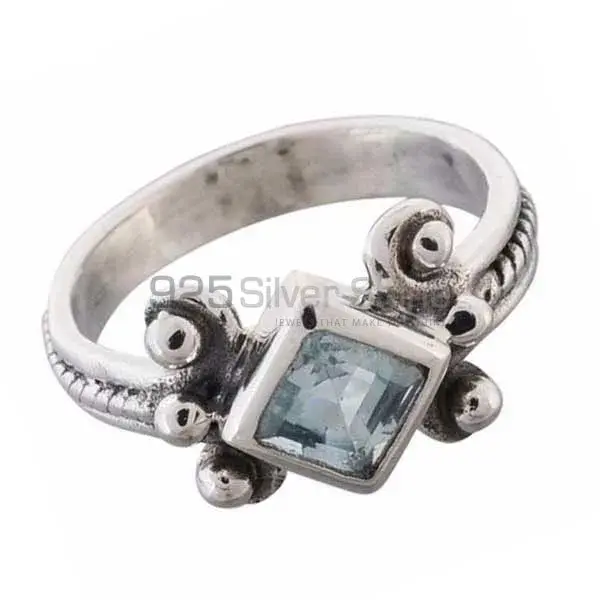 925 Sterling Silver Handmade Rings In Blue Topaz Gemstone Jewelry 925SR3658_1