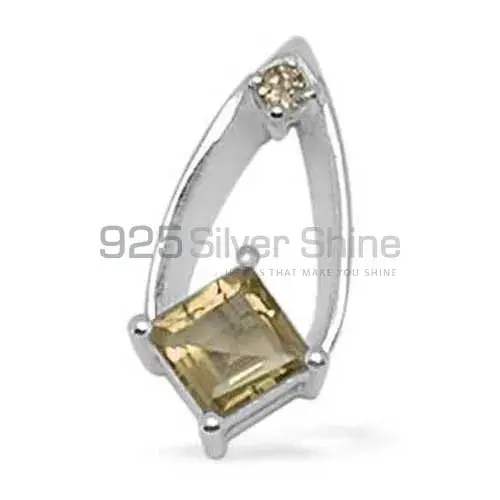 925 Solid Silver Pendants In Citrine Gemstone Jewelry 925SP1439