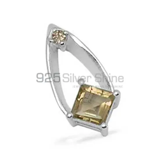 925 Solid Silver Pendants In Citrine Gemstone Jewelry 925SP1439_0