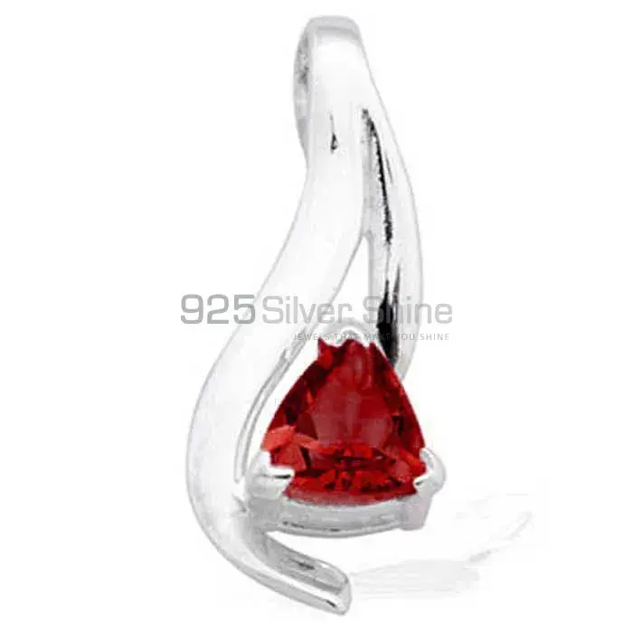 925 Solid Silver Pendants In Garnet Gemstone Jewelry 925SP1589_0