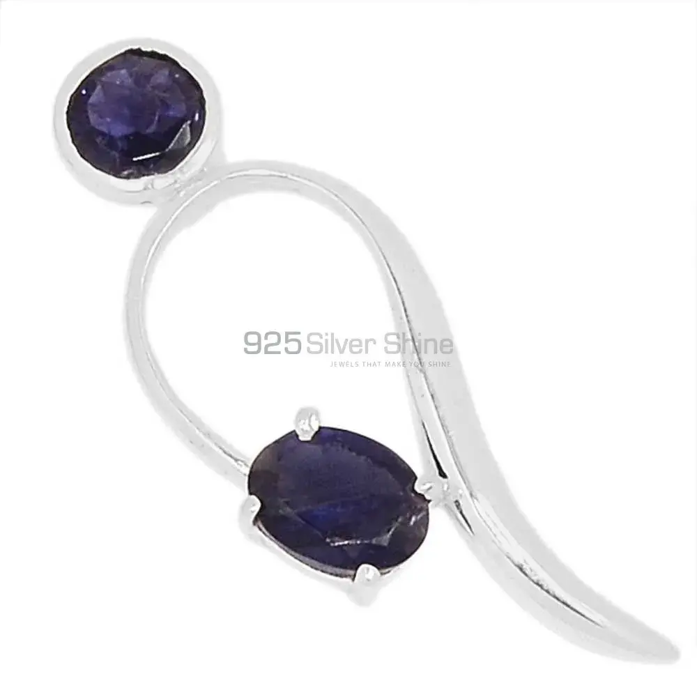 925 Solid Silver Pendants In Iolite Gemstone Jewelry 925SSP317-5_0