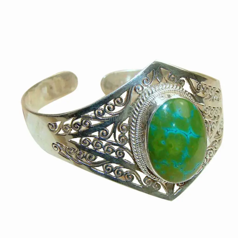 925 Sterling Silver Cuff Bangles In Copper Turquoise Gemstone 925SSB122