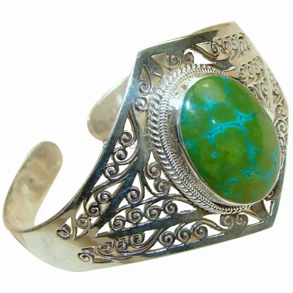925 Sterling Silver Cuff Bangles In Copper Turquoise Gemstone 925SSB122_0