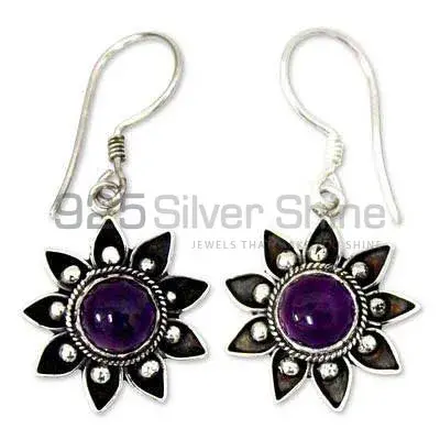 925 Sterling Silver Earrings In Natural Amethyst Gemstone 925SE2010