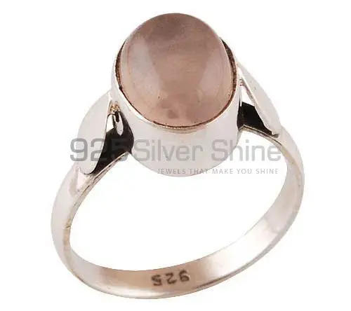 925 Sterling Silver Rings In Genuine Rose Quartz Gemstone 925SR2799_0