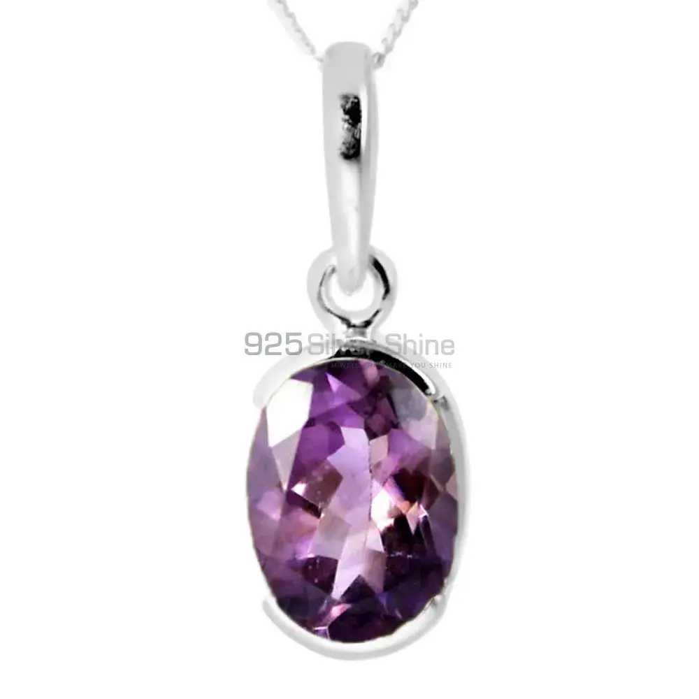 Amethyst Gemstone Pendants In Fine Sterling Silver Jewelry 925SP251-4_0