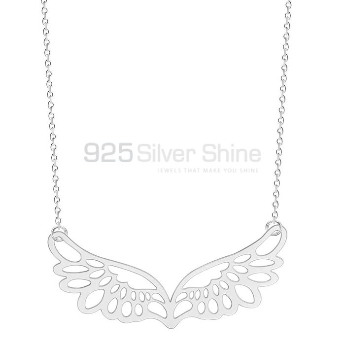 Angel Wings Necklace In Solid Sterling Silver AWMN06