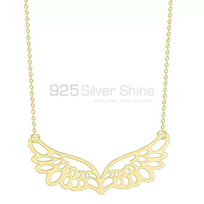 Angel Wings Necklace In Solid Sterling Silver AWMN06_1