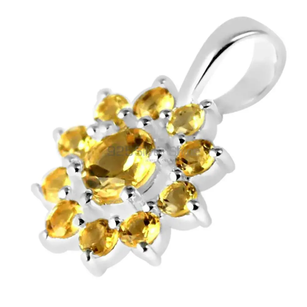Citrine Gemstone Handmade Pendants In Solid Sterling Silver Jewelry 925SP250-10_1
