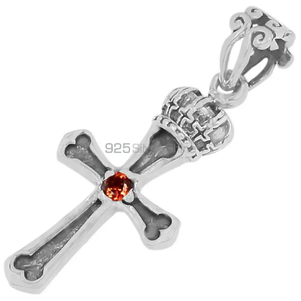 Garnet Gemstone Handmade Pendants In 925 Sterling Silver Jewelry 925SSP347-4_1